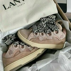 Lanvin Women's Beige and Pink Sneakers